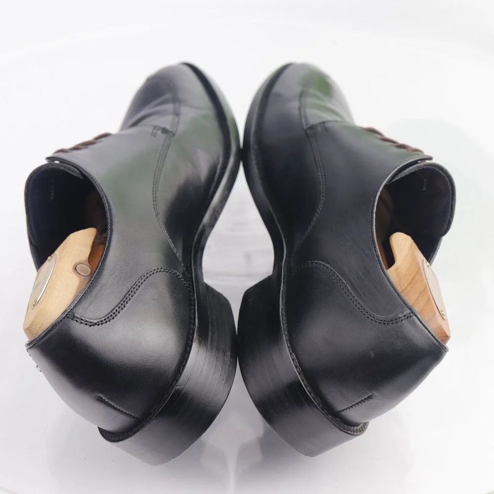 Cole Haan Mens Lenox Hill Oxfords Size 8 M Black Leather Apron Toe Dress Shoes